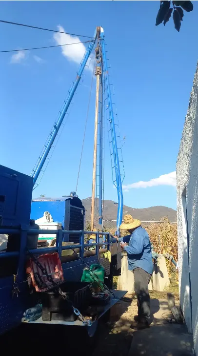 Fotografía de las acciones de Agua Potable y Alcantarillado en Tuxpan, Jalisco.